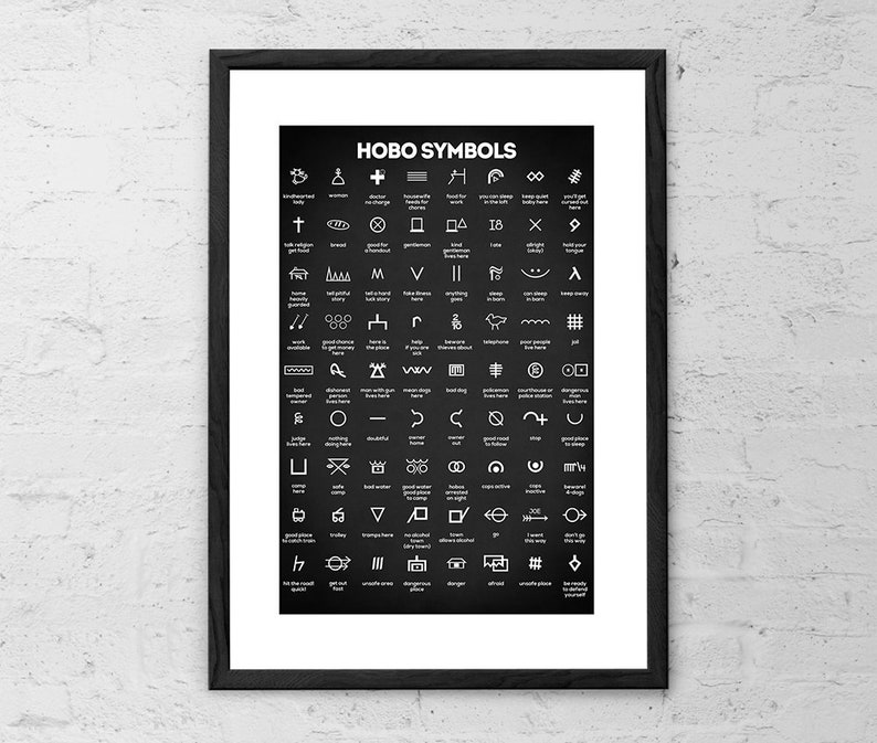 Hobo Symbols - Hobo Signs - Hobo Alphabet - Hobo Code - Visual Code ...