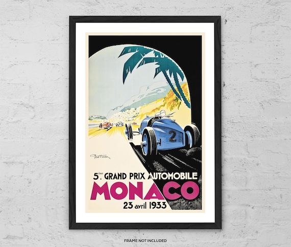 アート・デザイン・音楽 MONACO 19 AVRIL 1931 Monaco 19 Avril 1931 Poster by Robert Falcucci Manifesto, 1983