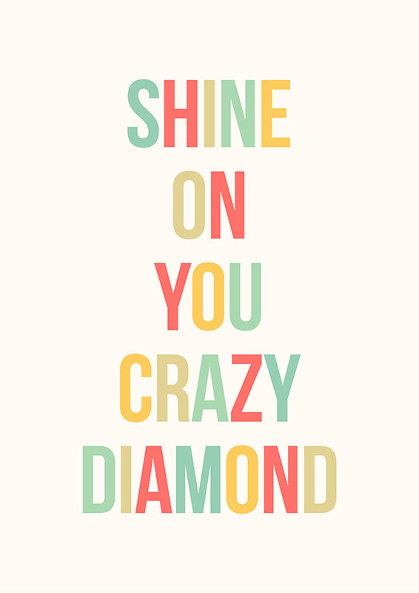 Shine On You Crazy Diamond Inspirational Quote Etsy shine-on-you-crazy-diamond-inspirational-quote-etsy