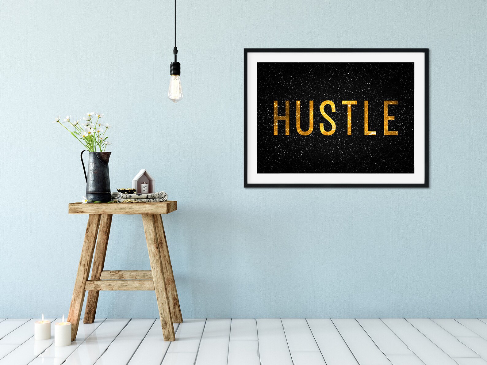 Hustle Hustle Art Print Dorm Decor Home Decor Wall Etsy