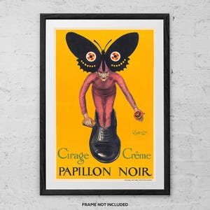 Papillon Noir von Leonetto Cappiello - Kunstdruck - Vintage französisches Werbeplakat - Retro Schuhcreme Dekor - Belle Époque Wandkunst