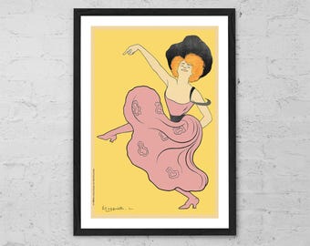 Folies Bergère by Leonetto Cappiello - Art Print - Vintage French Poster - Belle Époque Paris Can-Can Dancer Cabaret Wall Decor
