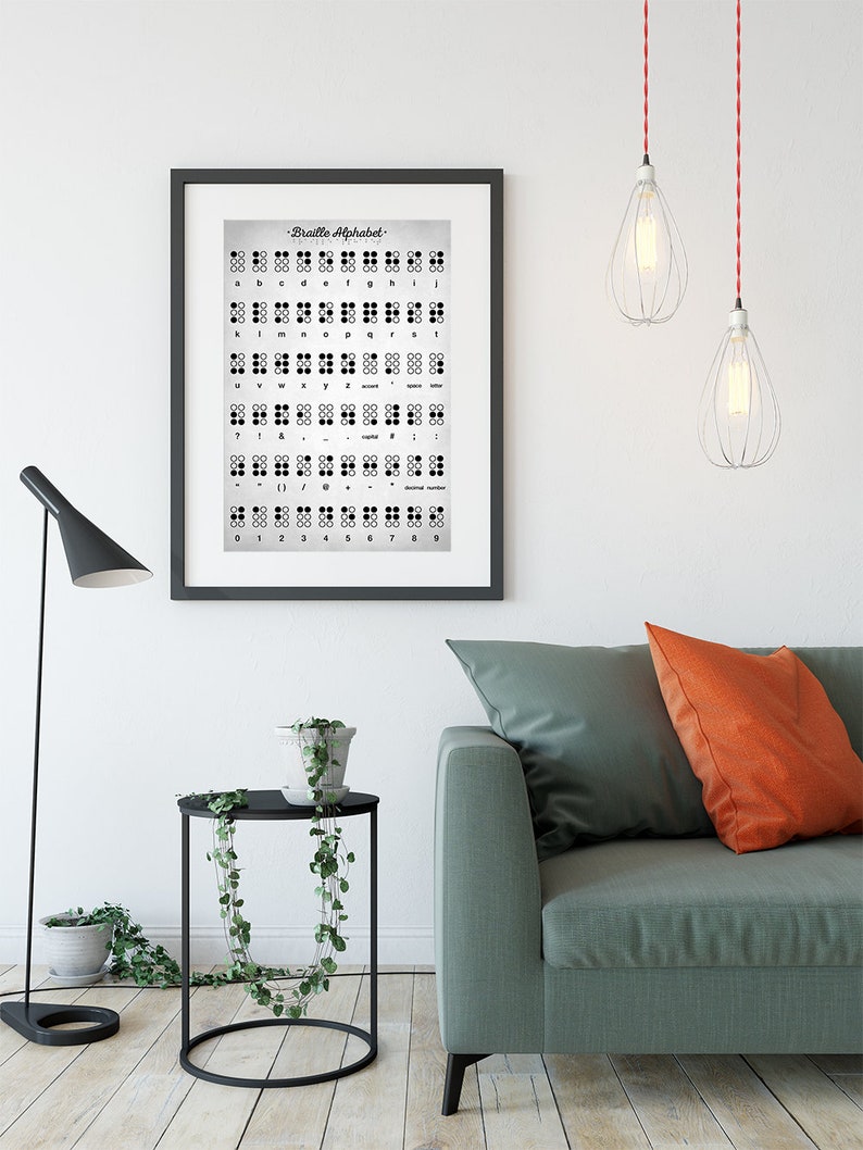 Braille Alphabet - Art Print - Wall Art Poster - English Braille ...