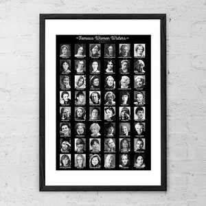 Famous Women Writers - Art Print - Literary Poster - History of Literature - Best Female Authors - Book Gift - Book Art - Feminist Art