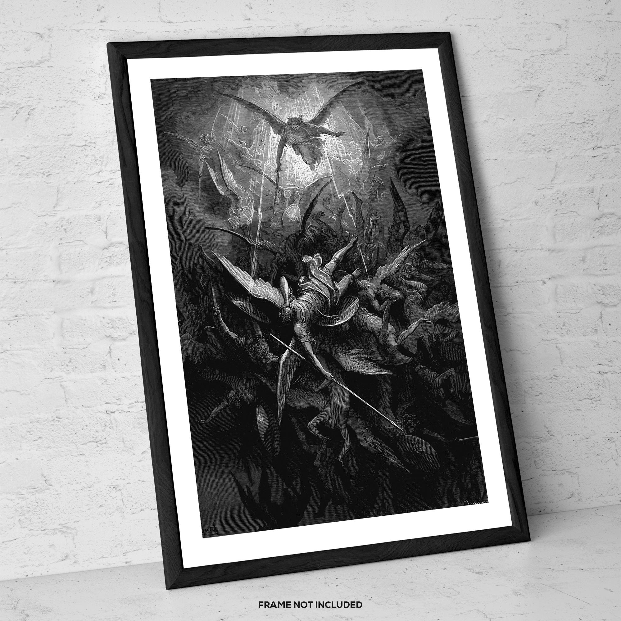 【ラプンツェル様用】VISIONS OF THE NIGHT / Guerril Archangel Michael Casts the Rebels Out of Heaven by Gustave Doré