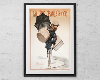 La Vie Parisienne - Art Print - Vintage Poster - Elegant 1920s French Fashion Print - Art Nouveau Illustration - Parisian Wall Art Decor