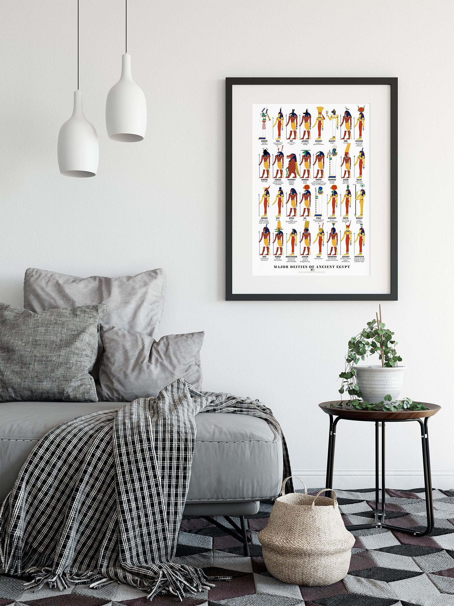 Major Deities of Ancient Egypt - Art Print - Ancient Egyptian Gods and ...