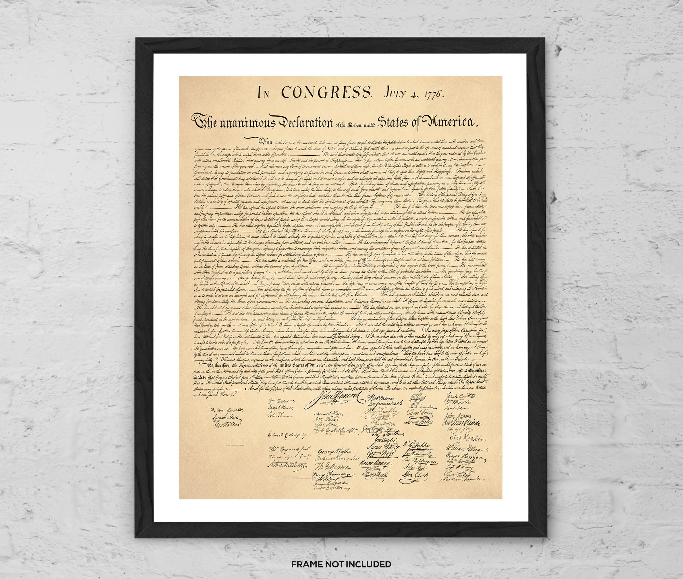 Declaration of Independence Print - Etsy