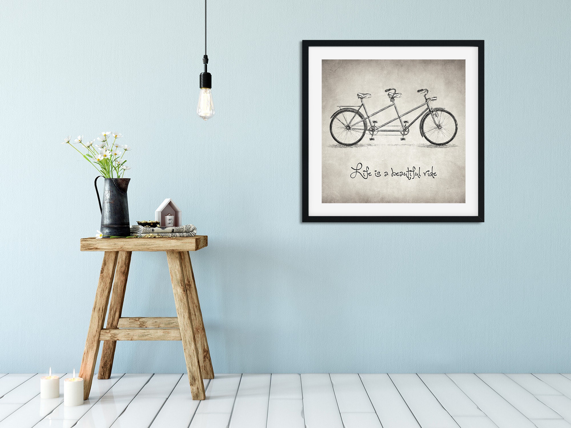 Life is a Beautiful Ride - Art Print - Bicycle Wall Art - Bicycle Print ...