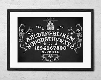 Ouija Fine Art Print Ouija Board Poster Ouija Board Wall Art Occult Horror Home Decor Spirit Board Gift Talking Board Print Paranormal Art