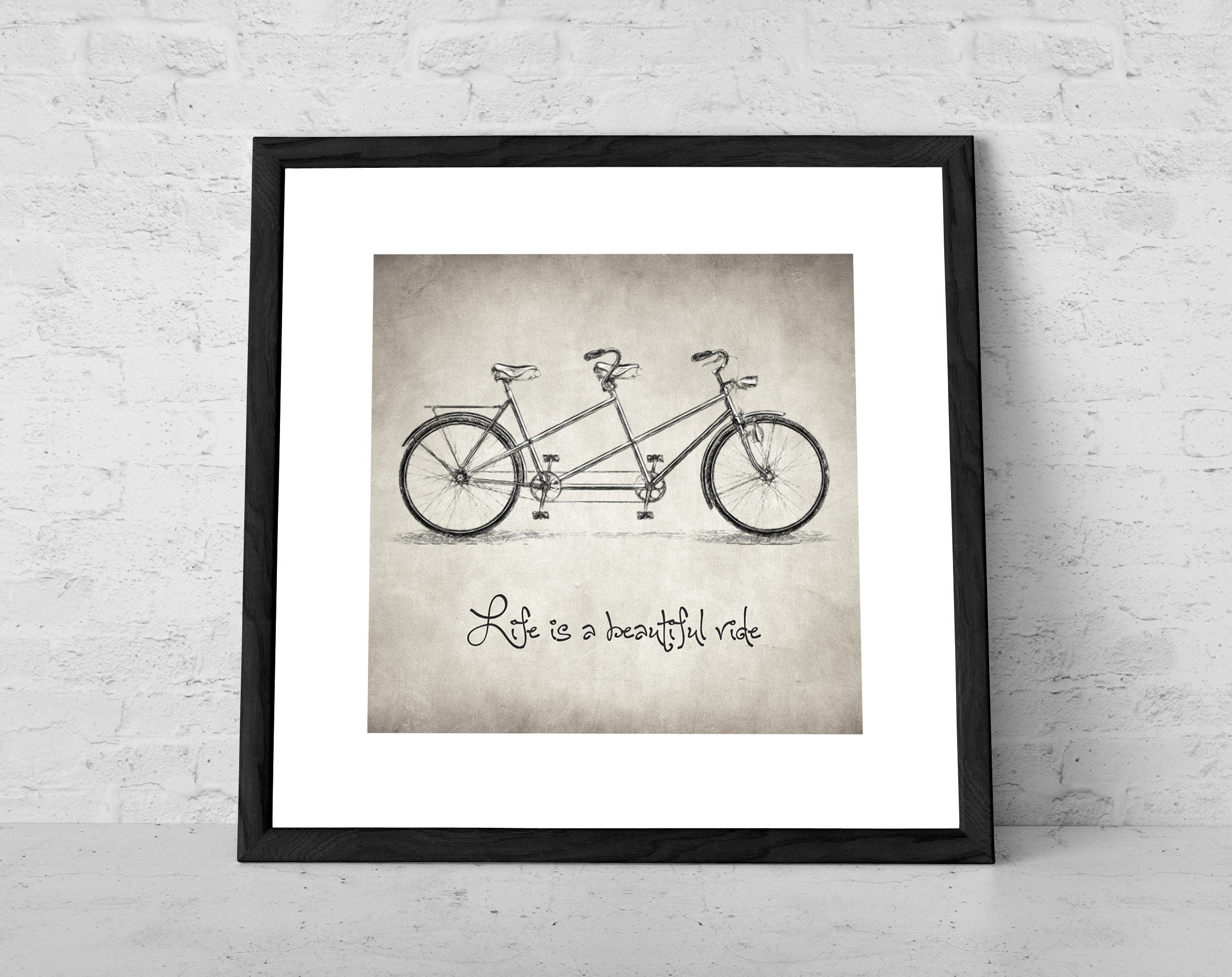 Life is a Beautiful Ride - Art Print - Bicycle Wall Art - Bicycle Print ...