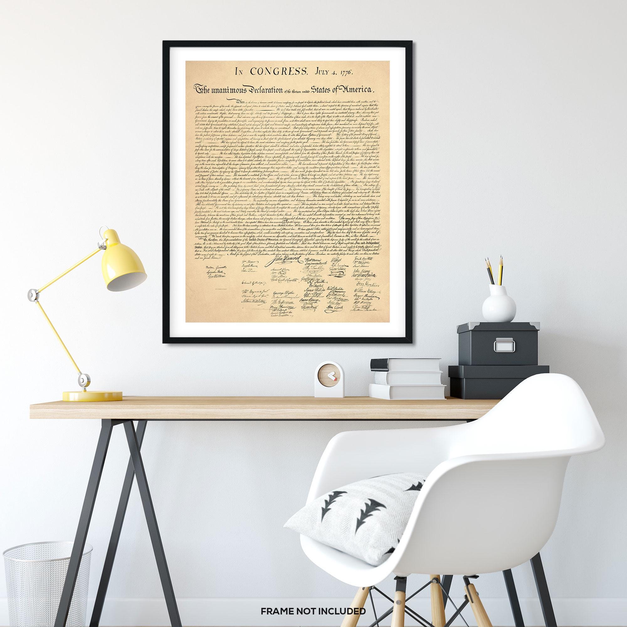 Declaration of Independence - Art Print - 1776 Vintage American ...