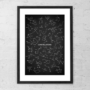 Sternbilder - Sternbilder Kunstdruck - Konstellationskarte - Konstellationskarte - Sternenkarte Druck - Sternenkarte Poster - Poster