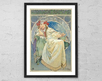 Alphonse Mucha Princess Hyacinth Art Nouveau Print - Etsy