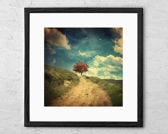 Other Stories - Art Print - Photography Print - Surreal Art - Mountain Wall Art - Mystical Decor - Landscape Wall Art - Lone Tree Poster