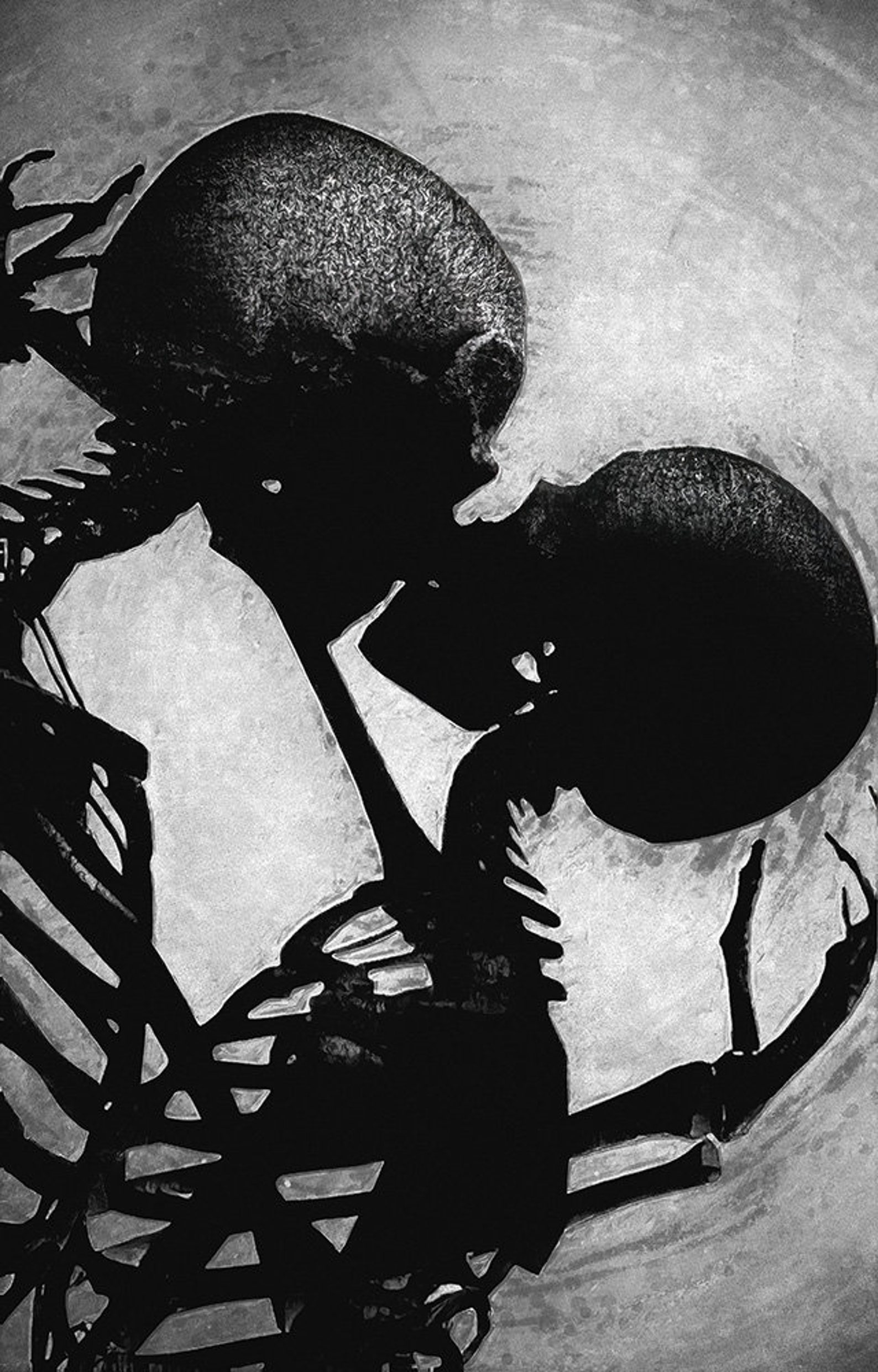 Kiss Me Deadly Art Print Skeletons Love Kissing Wall Decor - Etsy