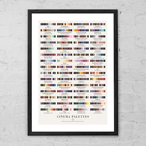 Cinema Color Palettes - Art Print - Movie Poster - Iconic Films Color Palettes - Movie Lover Gift - Best Movies of All Time - Movie Print