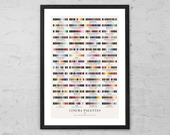 Cinema Color Palettes - Art Print - Movie Poster - Iconic Films Color Palettes - Movie Lover Gift - Best Movies of All Time - Movie Print