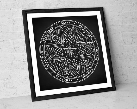 Summoning Spirit Altar Board Art Print Gothic Art Witchcraft Wall
