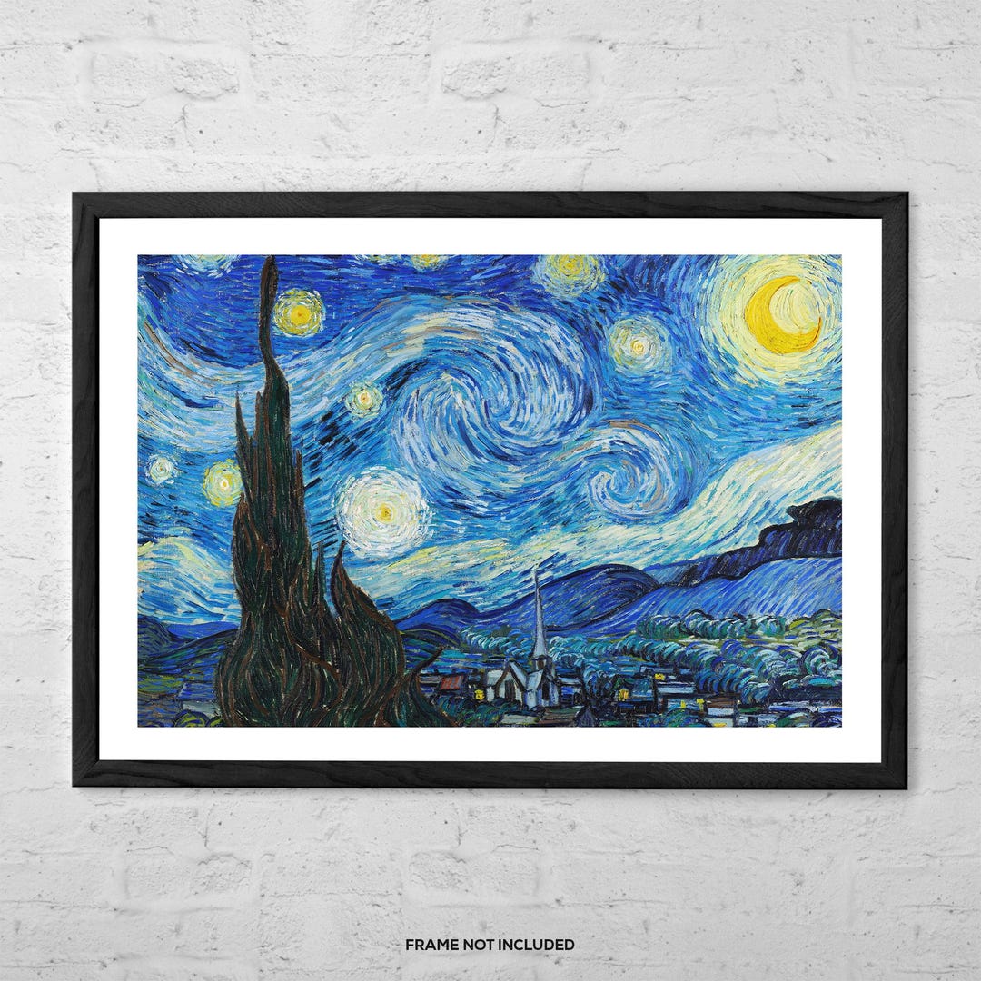 The Starry Night by Vincent Van Gogh – Art Print – Famous Fine Art ...