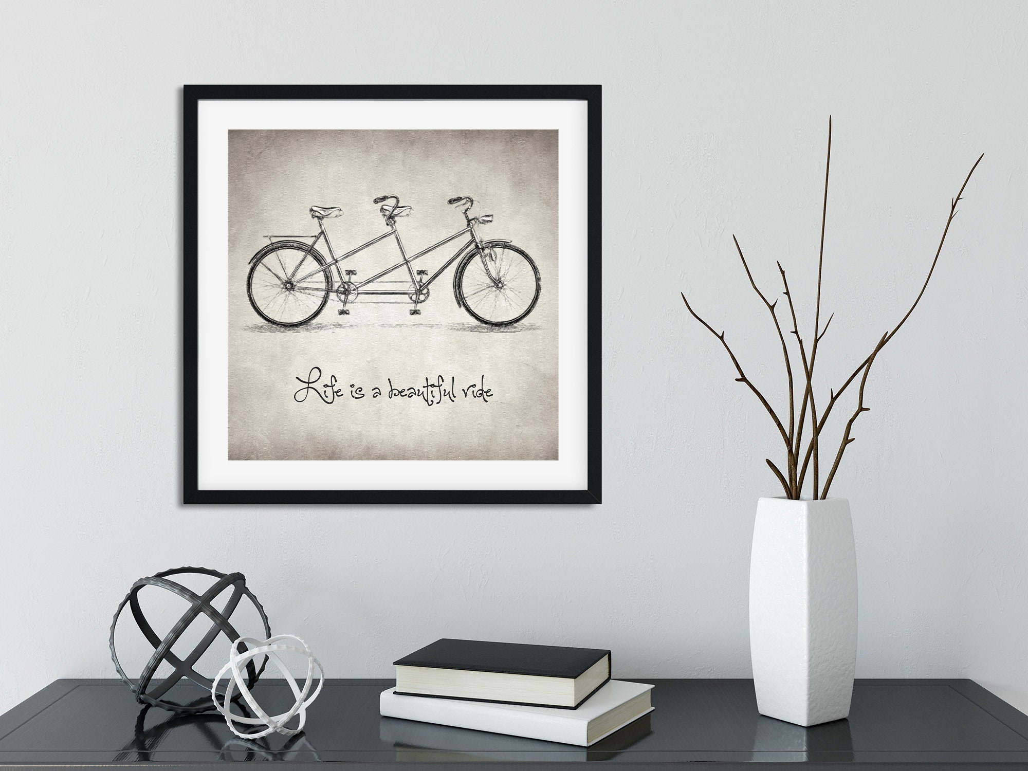 Life is a Beautiful Ride - Art Print - Bicycle Wall Art - Bicycle Print ...