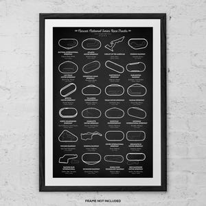 Nascar Racetracks 2025 - Nascar Decor - Nascar Poster - Nascar Print - Nascar Baby - Racing - Auto Print - Mancave Decor - Jongenskamerinrichting