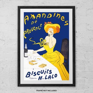 Amandines de Provence von Leonetto Cappiello - Kunstdruck - Vintage französisches Werbeplakat - Jugendstil Art - Retro Küchen Wanddeko