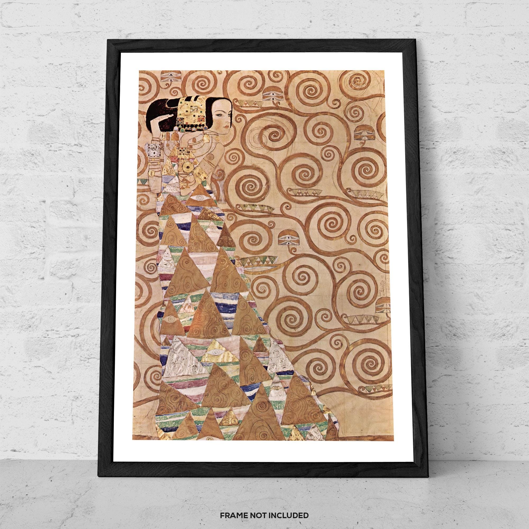 Expectation by Gustav Klimt – Symbolist Gold Art Print, Decorative