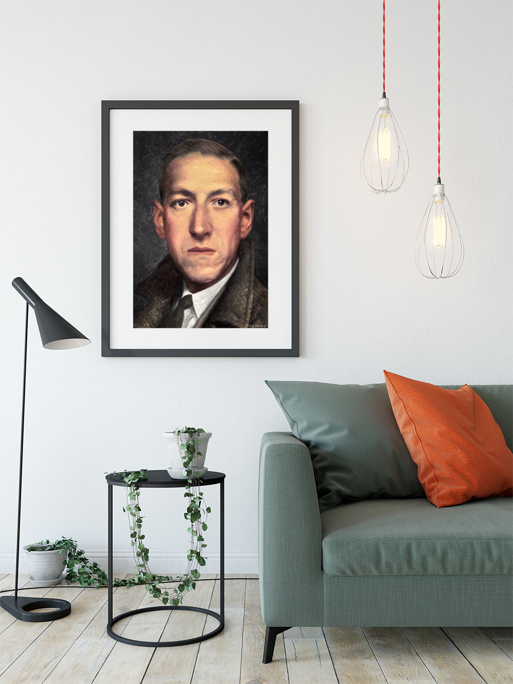 H.P. Lovecraft Painting Portrait Horror Horror Decor | Etsy