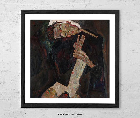 The Lyricist by Egon Schiele – Expressionist Portrait Art Print