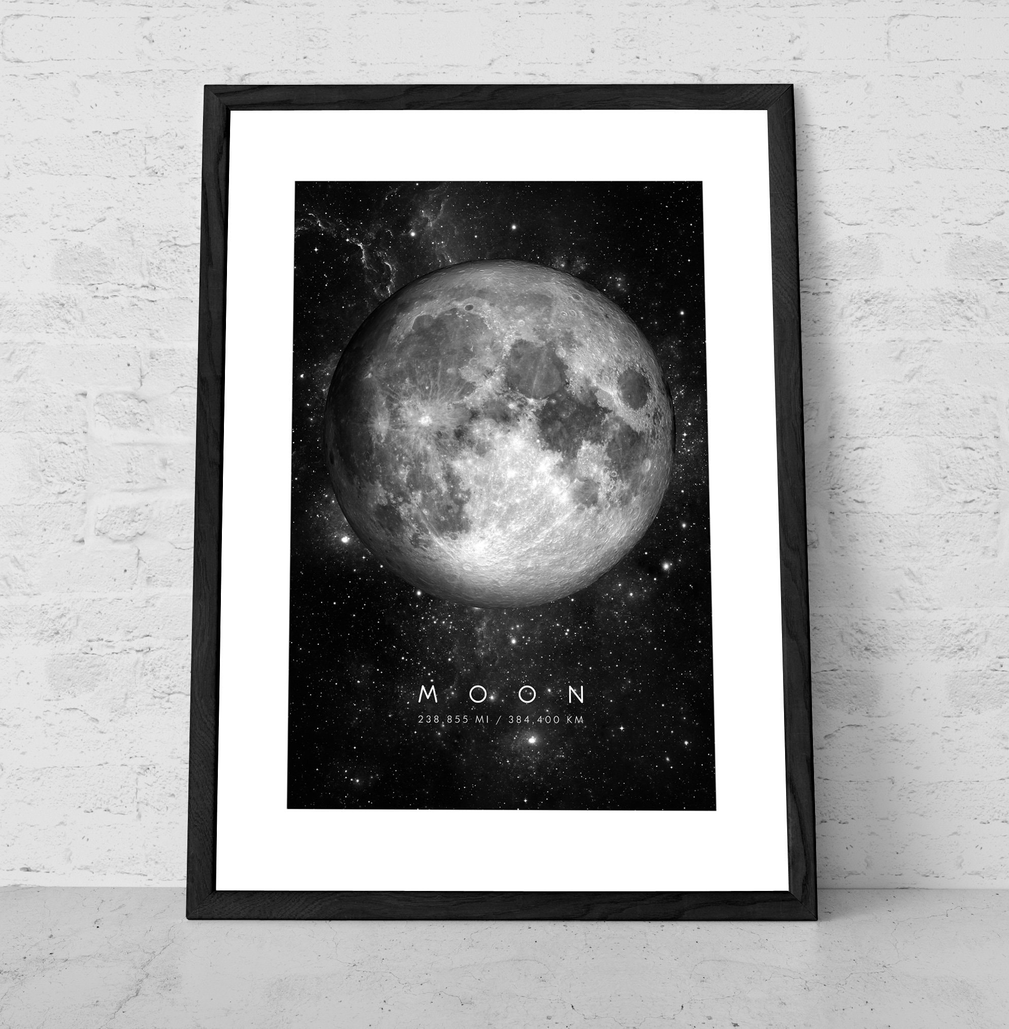 Moon - Art Print - Moon Wall Art - Moon Poster - Lunar Moon Print ...