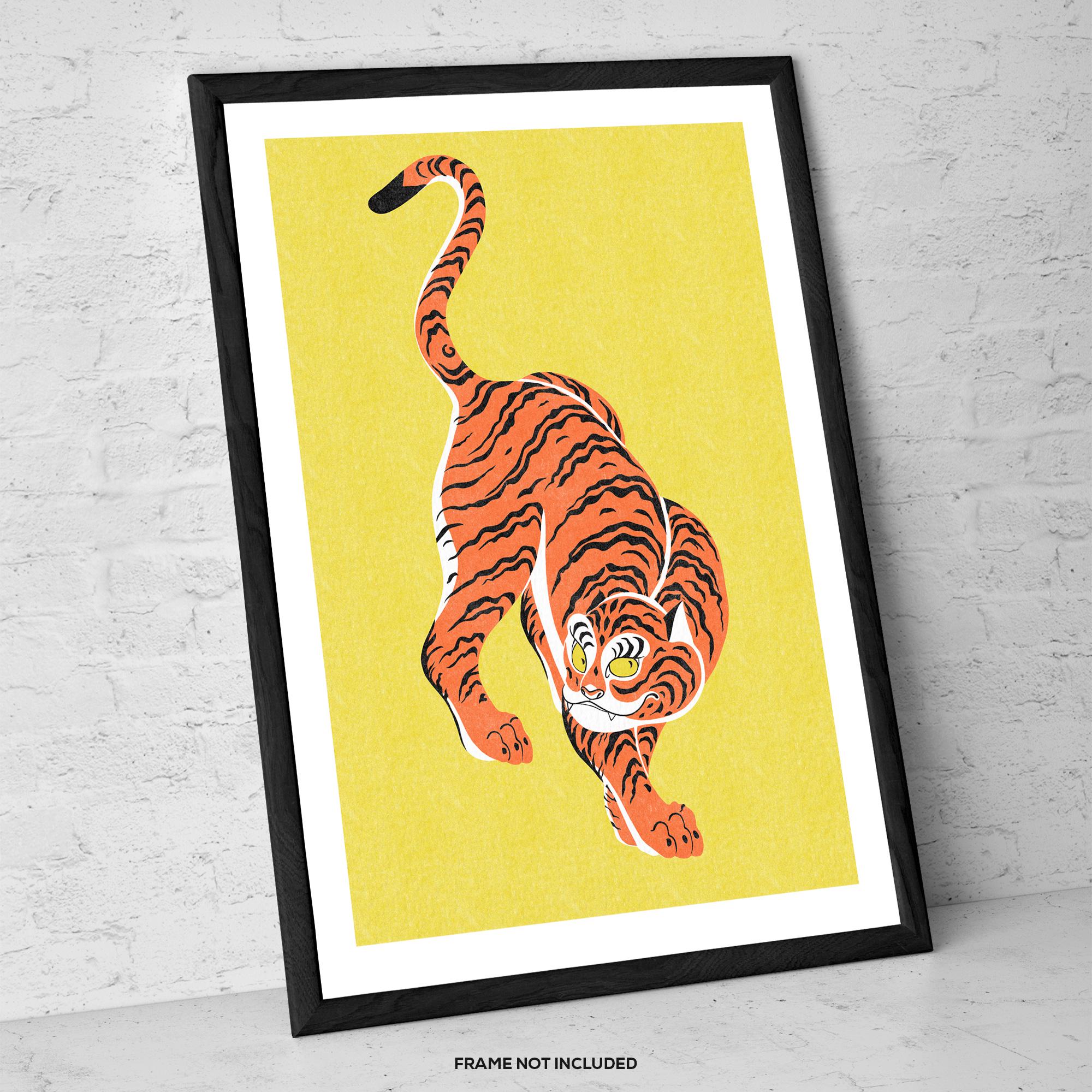 Taisu - Art Print | Stylized Tiger Wall Art | Japanese Animal