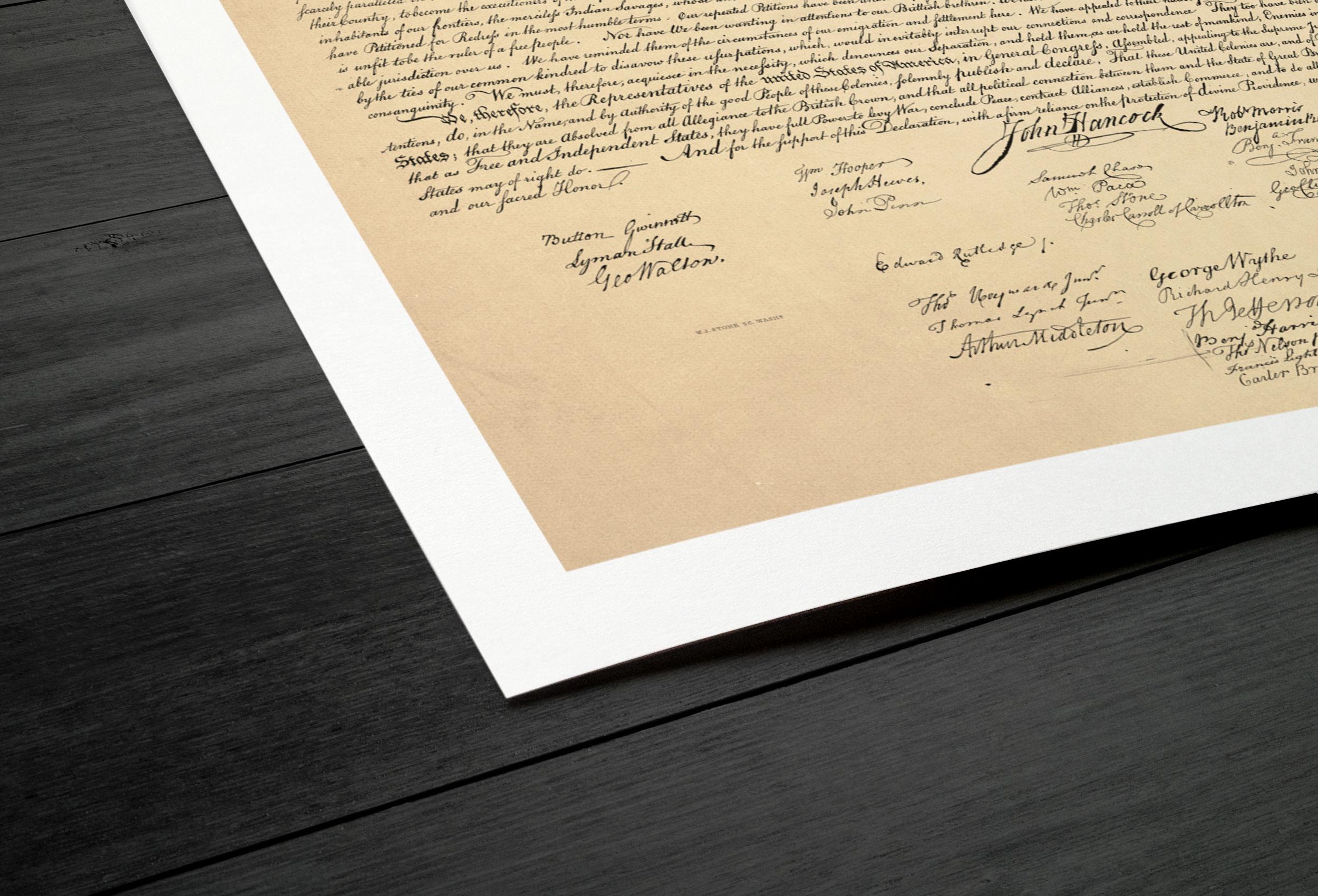 Declaration of Independence - Art Print - 1776 Vintage American ...