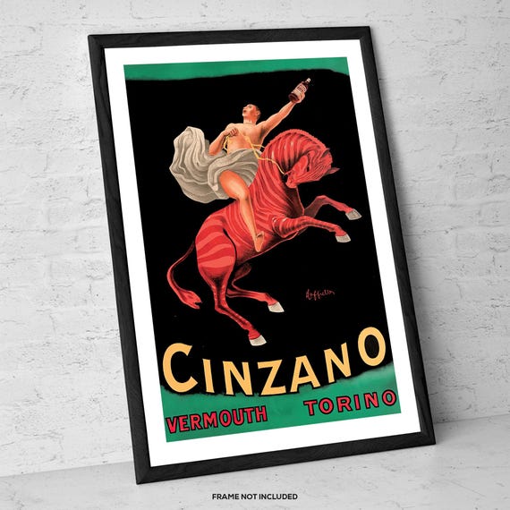 Giuseppe Liverino作 カメオ額装1962年製 A42 Cinzano Vermouth Torino by Leonetto Cappiello - Art Print