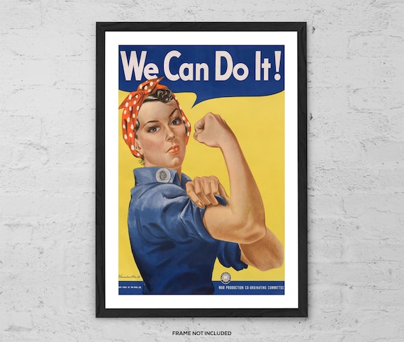 We Can Do It – Vintage Poster – Rosie the Riveter Feminist Wall