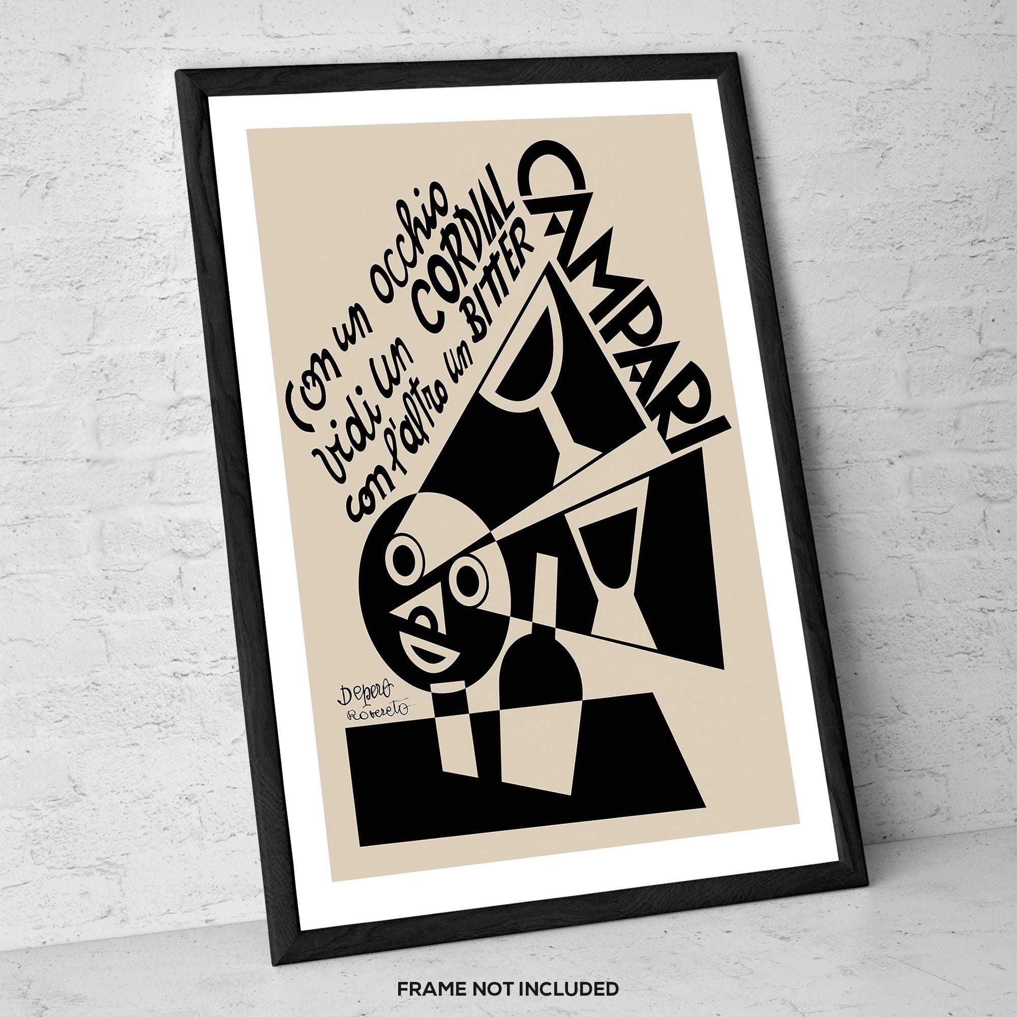 Cordial Bitter Campari - Art Print - Vintage Futurism Art - 1920s