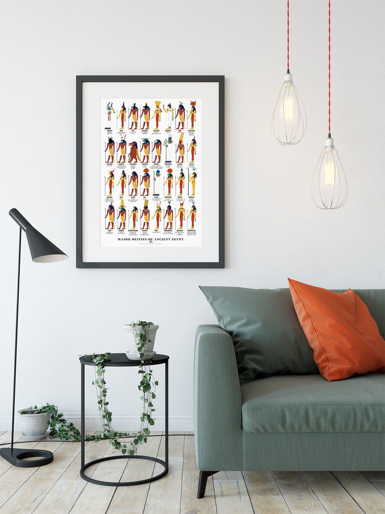Major Deities of Ancient Egypt - Art Print - Ancient Egyptian Gods and ...