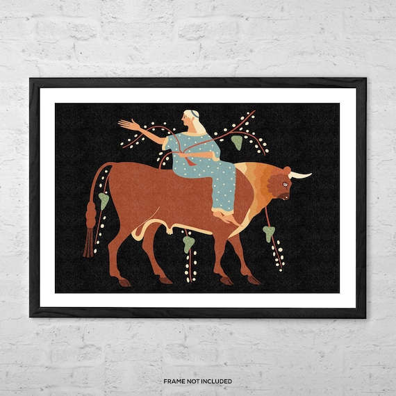 Europa - Art Print | Minimalist Mythology Poster | Feminine Folk