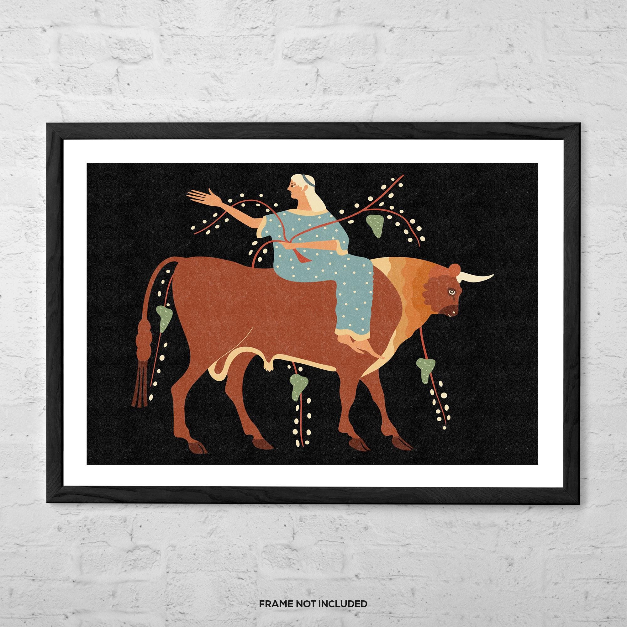 Europa - Art Print | Minimalist Mythology Poster | Feminine Folk