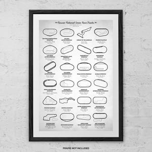 Nascar Racetracks 2025 - Nascar Decor - Nascar Poster - Nascar Print - Nascar Baby - Racing - Car Print - Man Cave Decor - Boys Room Decor