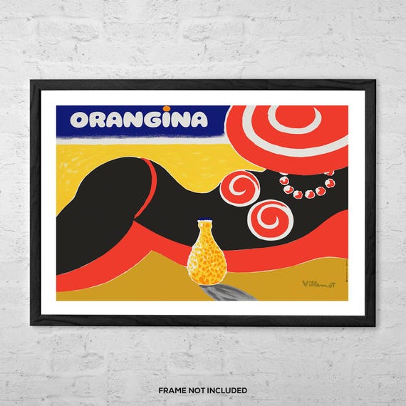 Orangina - Art Print - Retro French Advertising Poster by Villemot