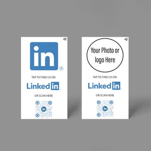 Scheda social media senza contatto per LinkedIn - Scheda NFC con supporto codice QR - Condividi il tuo profilo