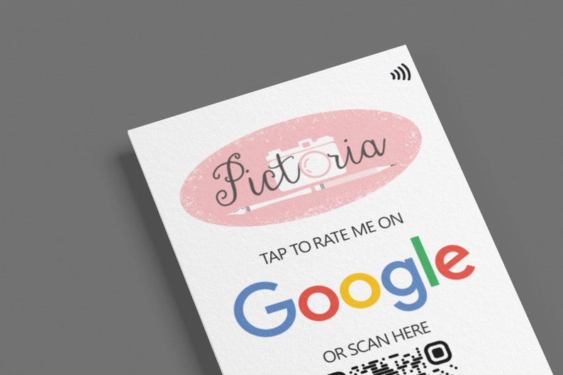 Contactless Business Review Card for Google NFC card with QR code support Collect Google Reviews Custom Printed Cards image 9