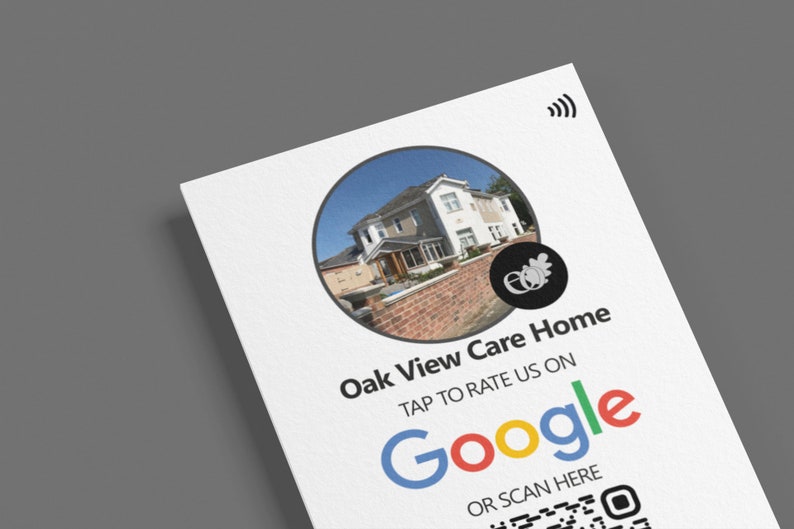 Contactless Business Review Card for Google NFC card with QR code support Collect Google Reviews Custom Printed Cards image 5