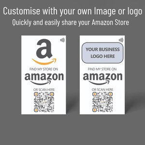 Kontaktlos-Sharing-Karte für Ihren Amazon Store - NFC-Karte mit QR-Code-Unterstützung - senden Sie Kunden direkt zu Ihrem Geschäft