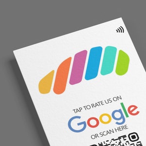 Contactless Business Review Card for Google NFC card with QR code support Collect Google Reviews Custom Printed Cards image 6