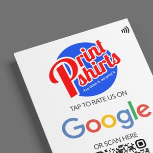 Contactless Business Review Card for Google NFC card with QR code support Collect Google Reviews Custom Printed Cards image 10