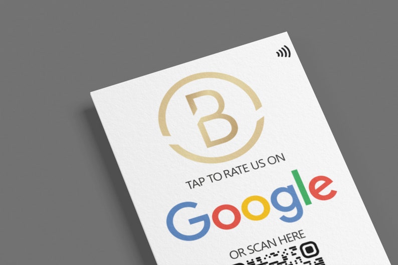 Contactless Business Review Card for Google NFC card with QR code support Collect Google Reviews Custom Printed Cards image 8