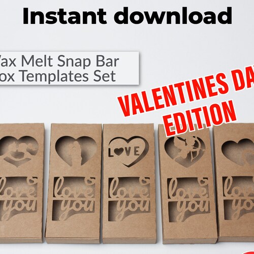 5 Cell Snap Bar Box Svg Soy Wax Melt Snap Bar Box Template Etsy