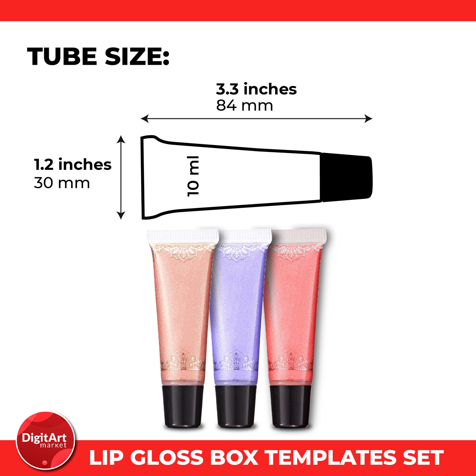 Lip Gloss Box Set Svg Lip Gloss Packaging Lip Gloss Box Etsy